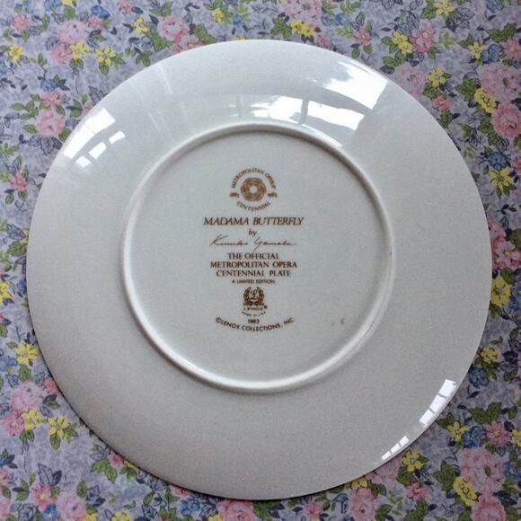 Vintage Madame Butterfly1983 Official Met. Opera Centennial Plate by Lenox China - Picture 2 of 5